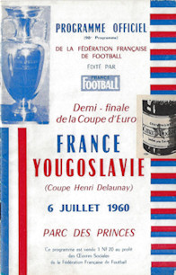 Offizielles Programm Programmheft EM 1960 EURO 1960 Frankreich-Jugoslawien
