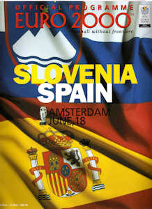 Offizielles Programm EM 2000 Gruppe C Slowenien-Spanien