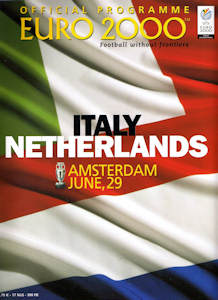 Offizielles Programm Programmheft EM 2000 Halbfinale Italien-Niederlande