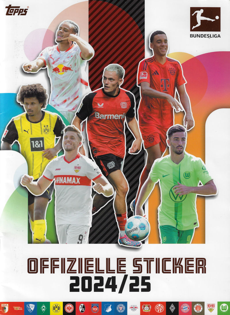Album Sammelalbum Panini Topps Bundesliga 2024-2025 Fußball Fussball 2024/2025 offizielle Sticker