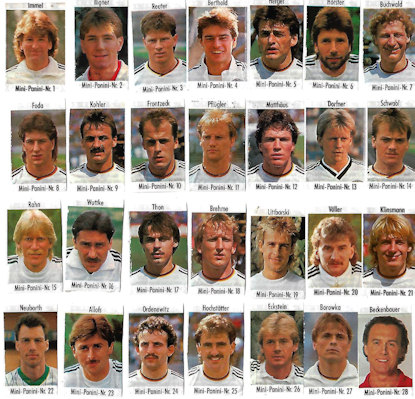 Album Sammelalbum EM 1988 Panini Update Coca-Cola Mini-Panini Mini-Paninis Schnibbelbilder