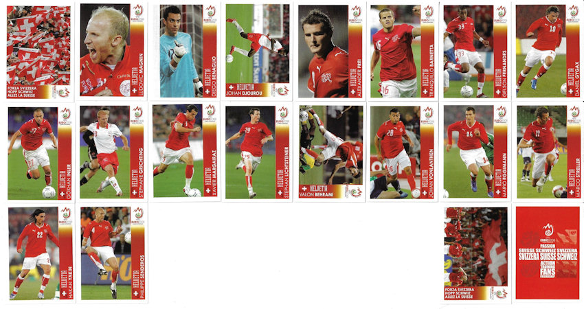 Album Sammelalbum EM 2008 Panini Euro 2008 Update-Sticker Europameisterschaft 2008 Schweiz P1-P20 Poster