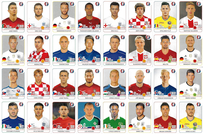 Album Sammelalbum EM 2016 Panini Euro 2016 Update-Sticker Europameisterschaft 2016 Europa 2016 Update-Set 84