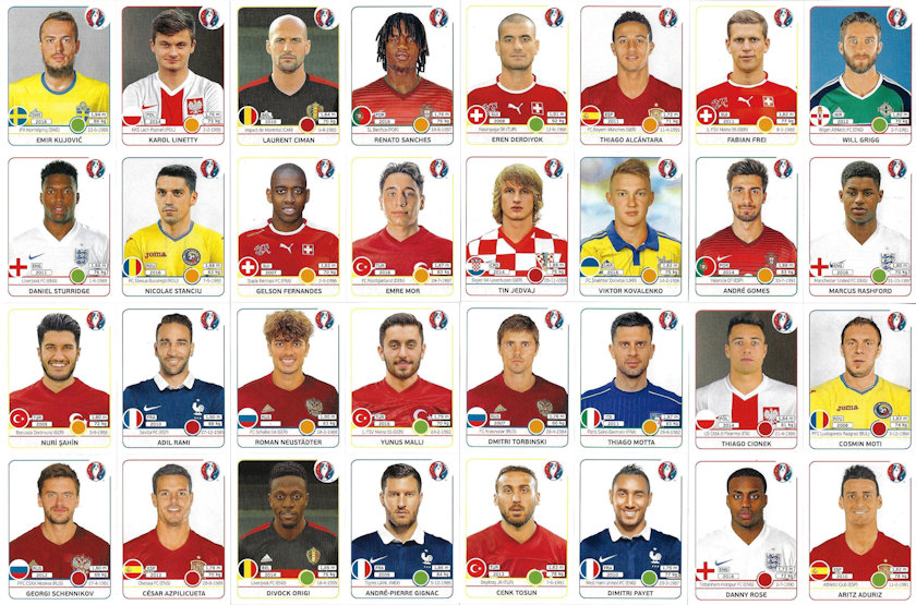 Album Sammelalbum EM 2016 Panini Euro 2016 Update-Sticker Europameisterschaft 2016 Europa 2016 Update-Set 84