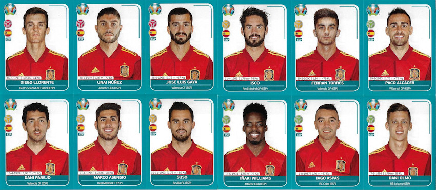 Album Sammelalbum EM 2020 Preview Panini Euro 2020 Update-Sticker Europameisterschaft 2020 Preview Update Sticker Spanien Jugon