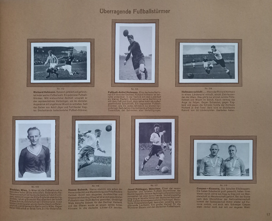 Bulgaria Sport-Photos Richard Hofmann Matthias Sindelar Fritz Szepan Ernst Kuzorra Hanne Sobek