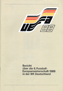 Buch Heft EM 1988 official Report Bericht über die 6. sechste Fussball-Europameisterschaft 1988 in Deutschland
