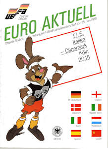 Offizielles Programm Programmheft EM 1988 Gruppe1 Italien-Dänemark