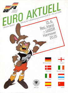 Offizielles Programm Programmheft EM 1988 Gruppe2 Irland-UdSSR