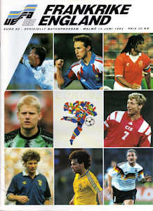 Offizielles Programm Programmheft EM 1992 Gruppe1 Frankreich - England