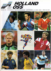 Offizielles Programm Programmheft EM 1992 Gruppe2 Niederlande - GUS
