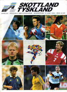 Offizielles Programm Programmheft EM 1992 Gruppe2 Schottland - Deutschland