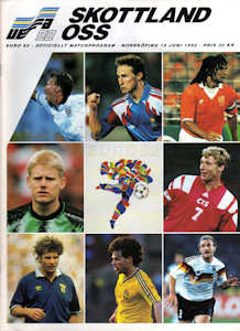 Offizielles Programm Programmheft EM 1992 Gruppe2 Schottland - GUS