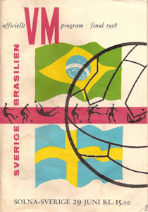 Offizielles Programm official programme Programmheft WM 1958 Finale Schweden-Brasilien