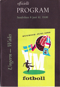 Offizielles Programm official programme Programmheft WM 1958 Gruppe 3 Ungarn-Wales
