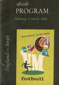Offizielles Programm official programme Programmheft WM 1958 Gruppe 4 England-Sowjetunion UdSSR Entscheidungsspiel