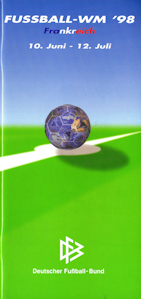 Offizielles Programm official programme Programmheft WM 1998 DFB Media-Guide