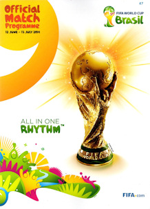 Offizielles Programm official programme Programmheft WM 2014 World Cup 2014 Gesamt Gesamtprogramm Englisch All In One Rhythm weiss 7GBP