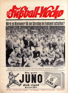 WM 1938 Fussball-Woche FuWo Nr.25 vom 21.06.1938