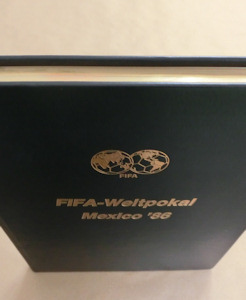 WM 1986 World-Cup 86 FIFA-Weltpokal Mexico 86 official Report Luxury Edition Luxus german Goldschnitt